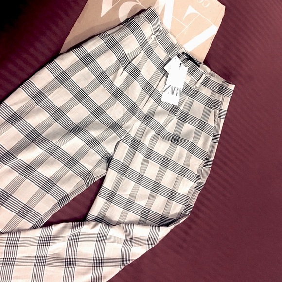 Zara Plaid Pants - Picture 7 of 9